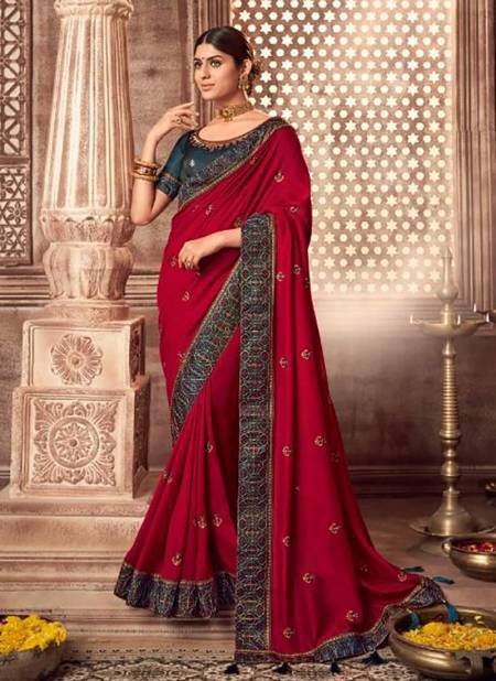 Red Colour Fancy Exclusive Wedding Wear Designer Heavy Saree Collection 2909